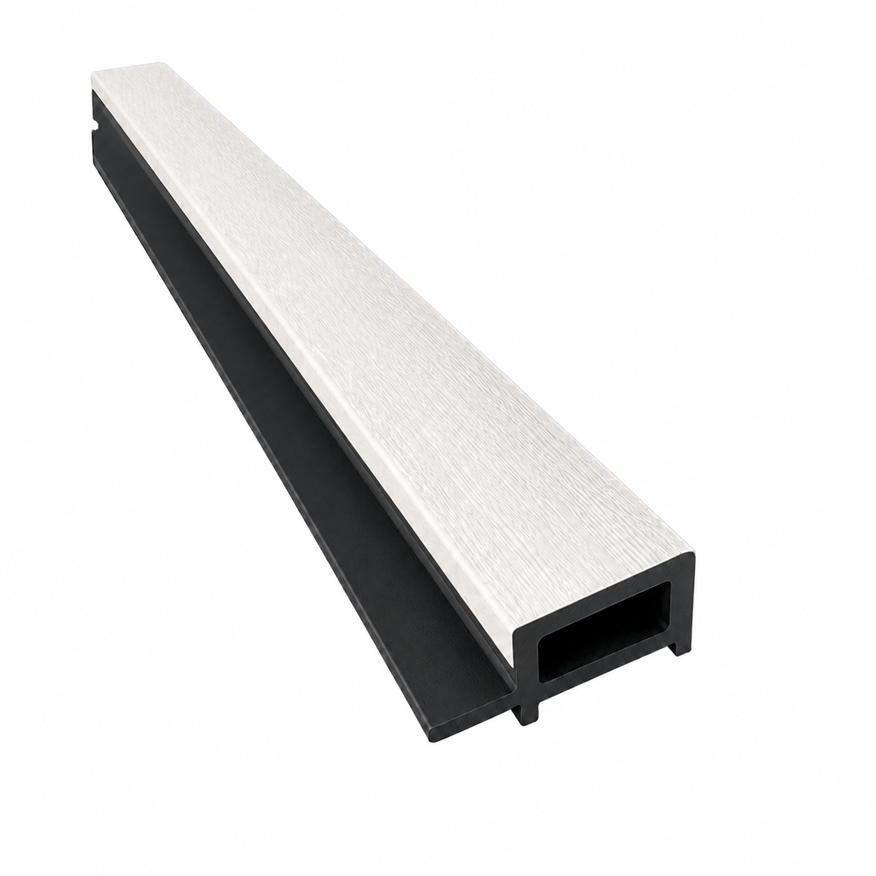 Endleiste für Akustikpaneele Outdoor aus WPC | Holzdekor in Weiß | 2350 x 57 x 26 mm