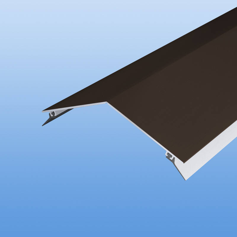 Aluminium Firstprofil in braun - Schenkellänge 125 mm