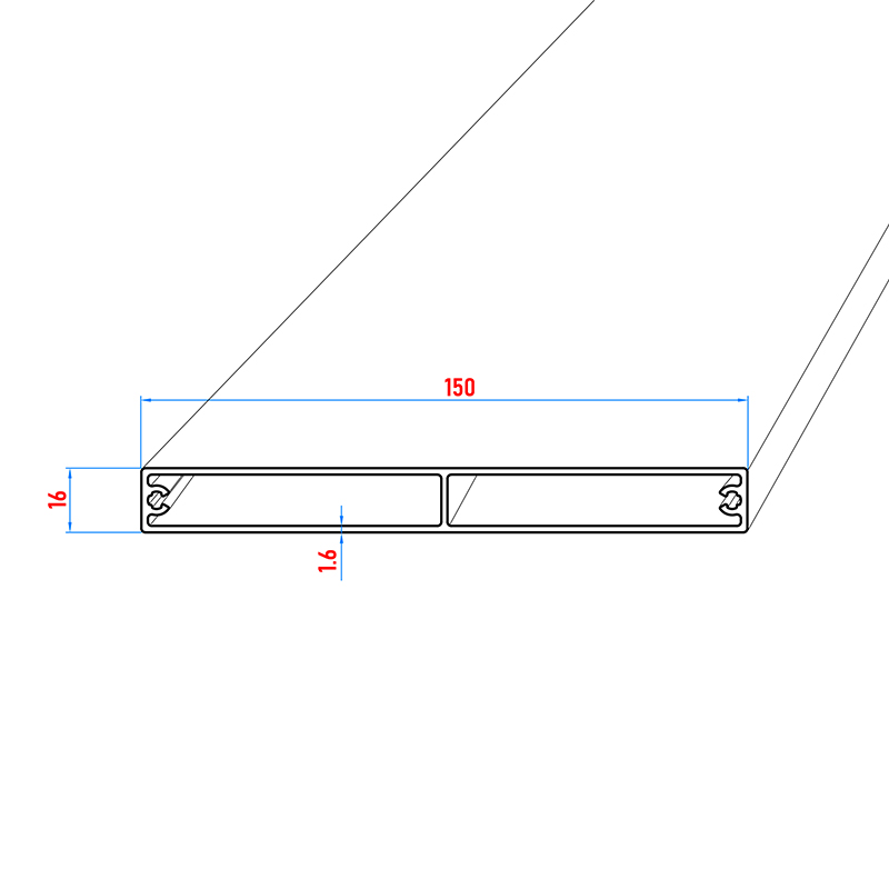 Balkonbretter aus Aluminium 150 mm breit in blank / unbeschichtet