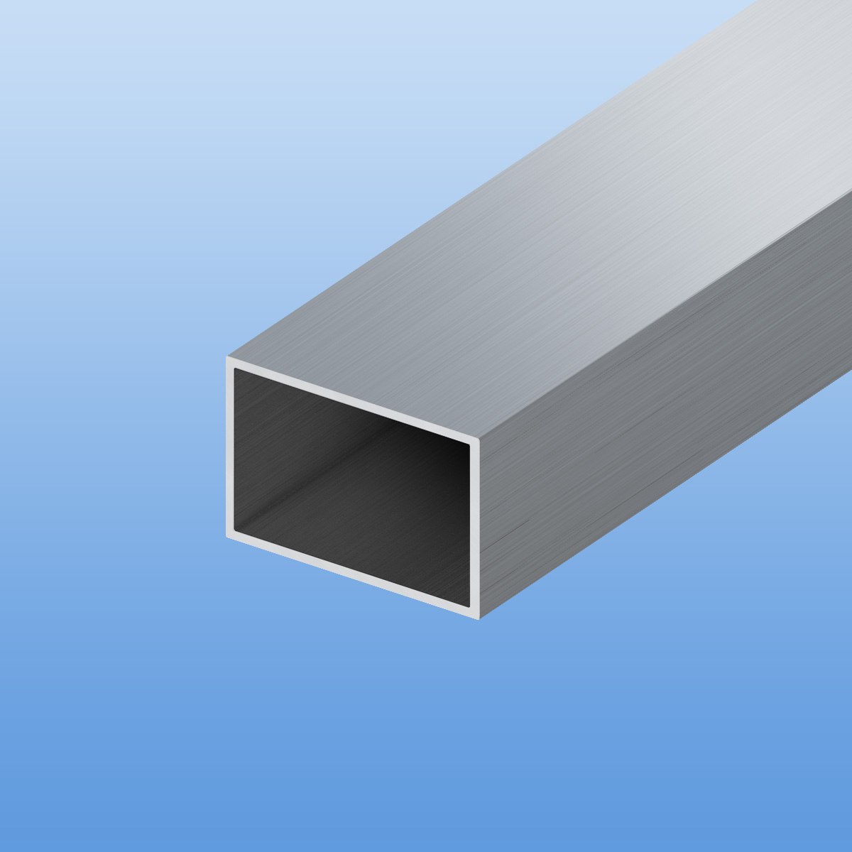 Vierkantrohr aus Aluminium | pressblank | 100 x 40 x 3 mm