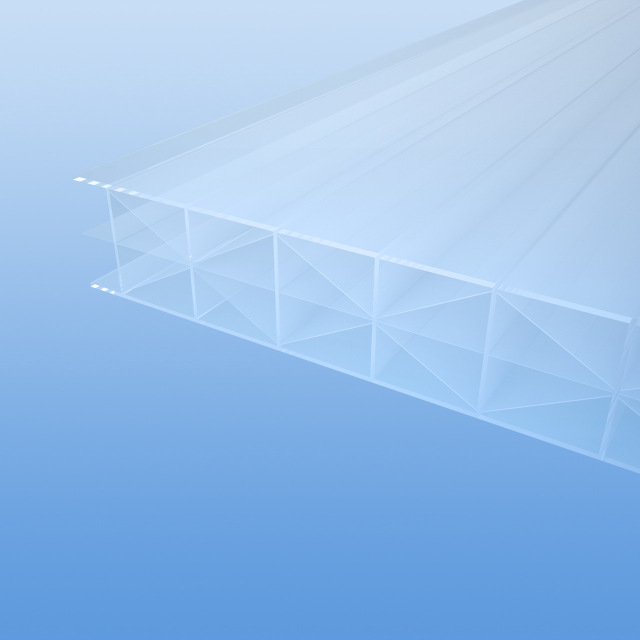 Stegplatten aus Polycarbonat opal 25 mm - 2. Wahl