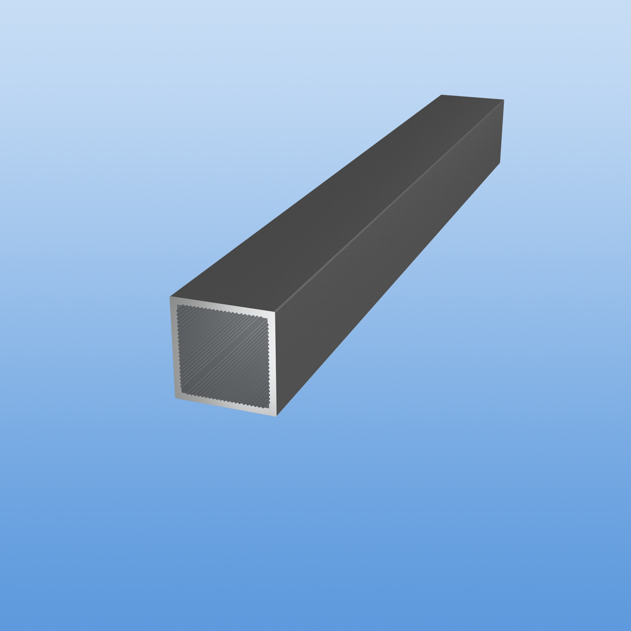 Vierkantrohr für Steckverbinder | Anthrazit - DB 703 | 20 x 20 x 1,5 mm