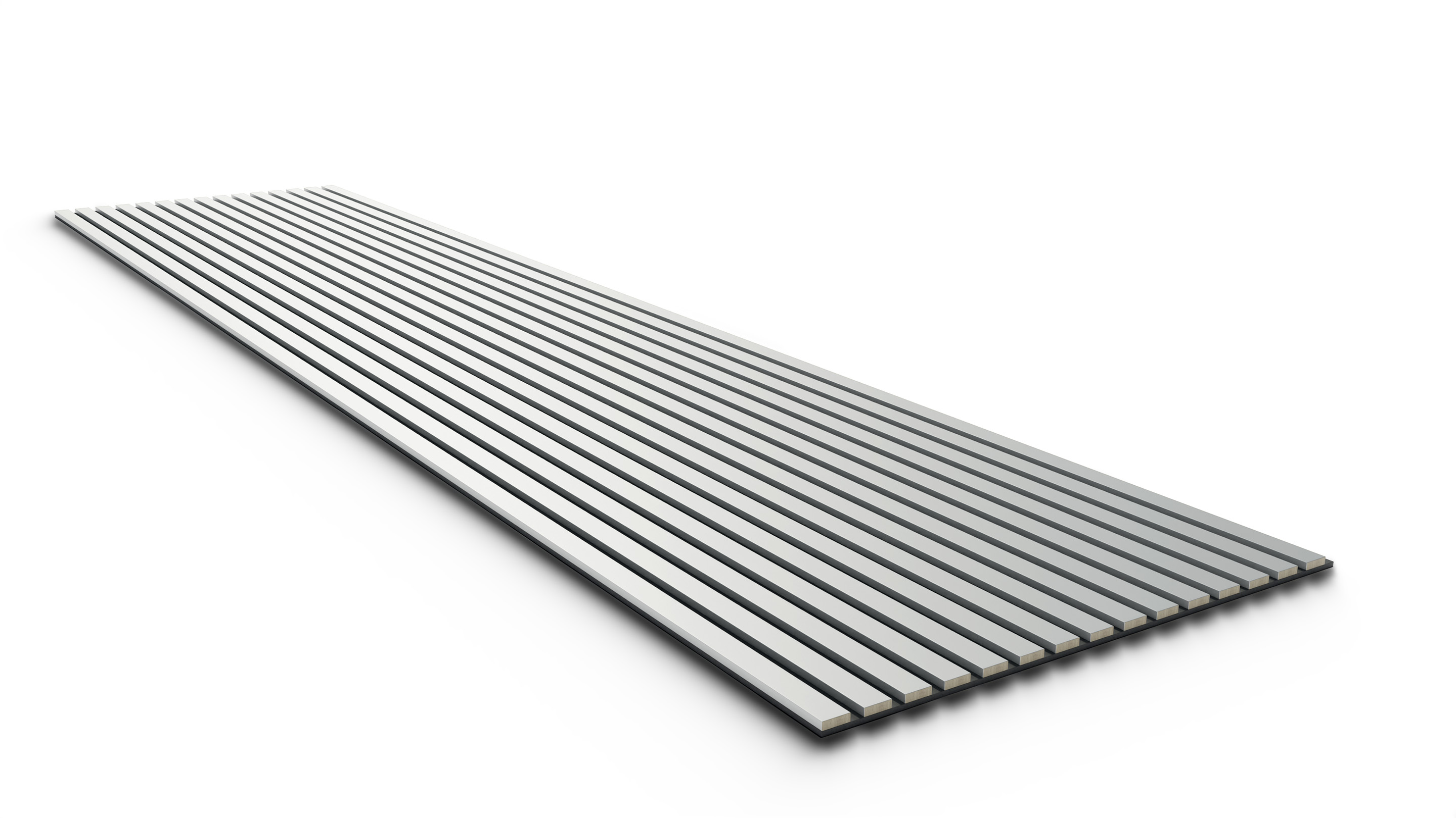 Akustikpaneel - Wandpaneele Full Color | Silver | Silber | schwarzer Filz | 600 x 2600 x 17mm