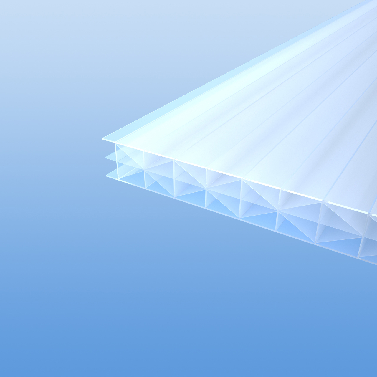 Stegplatten aus Polycarbonat opal 25 mm - 2. Wahl