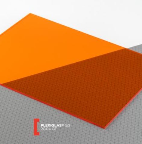 Restposten - Plexiglas® GS orange 2C04 GT in 3mm Stärke