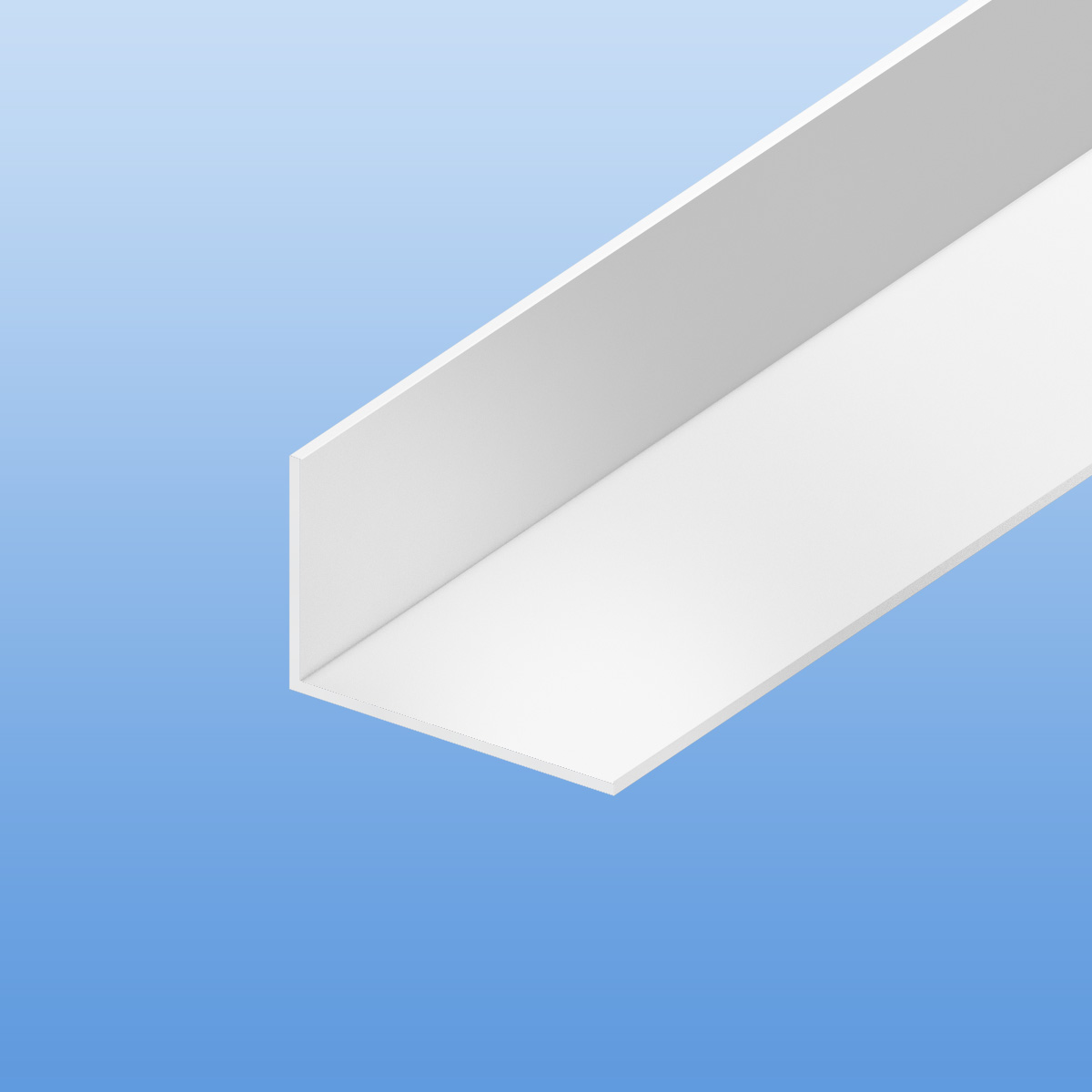 Winkel aus Aluminium | weiß - RAL 9016 | 40 x 60 x 2 mm