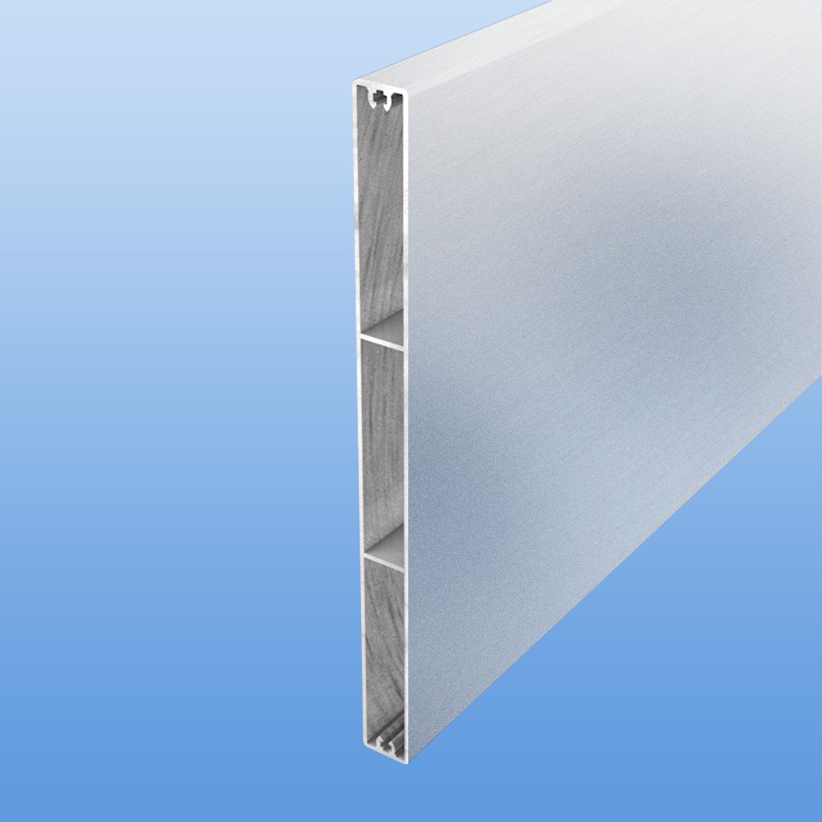 Balkonbretter aus Aluminium 200 mm breit in blank / unbeschichtet