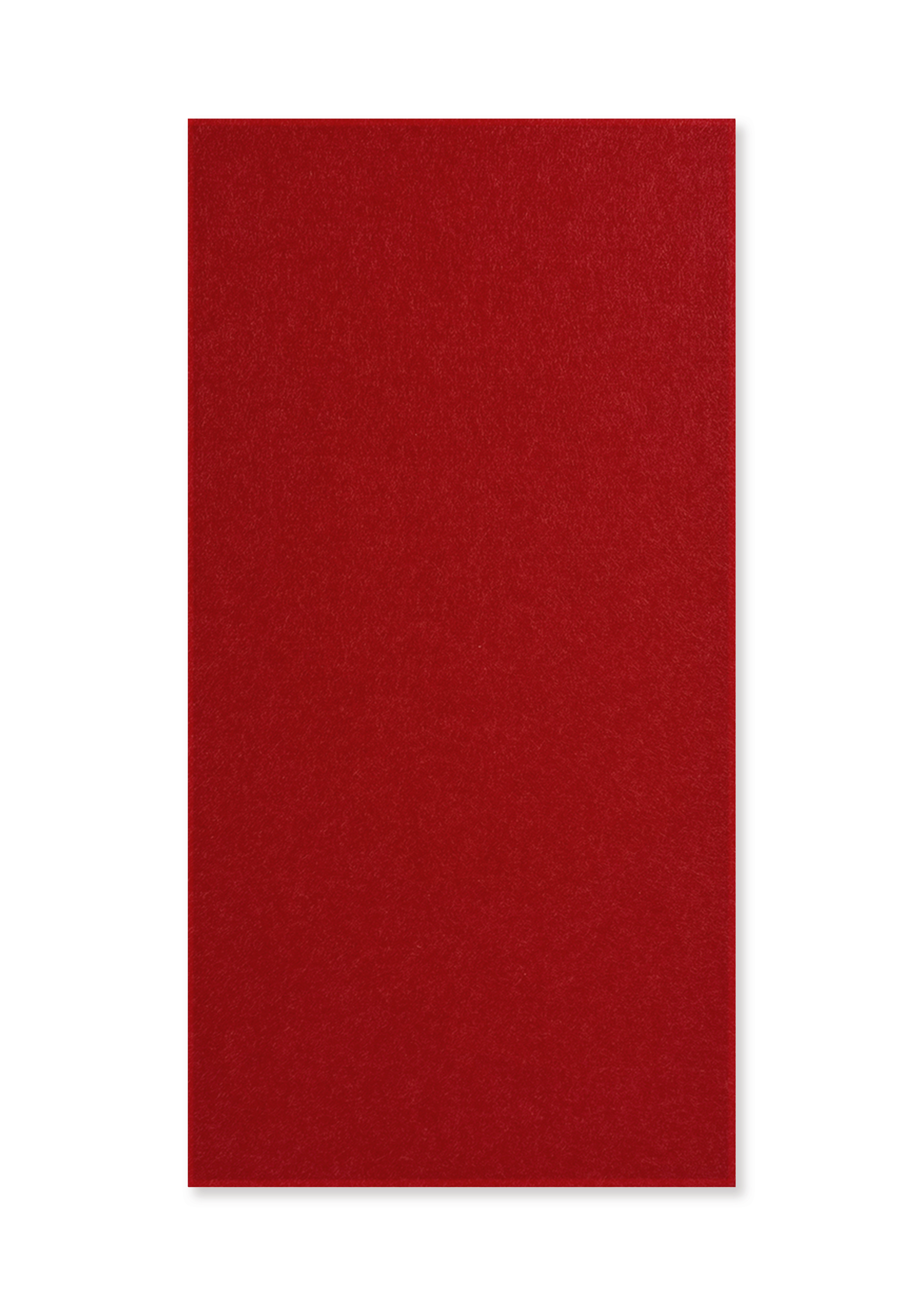 Filz Pad aus recyceltem PET | Modular Wall von Jangal | Cherry Red | Rot | 1040 x 520mm mit Fase